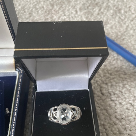 Sterling silver and crystal ring and pendant - Picture 3 of 3